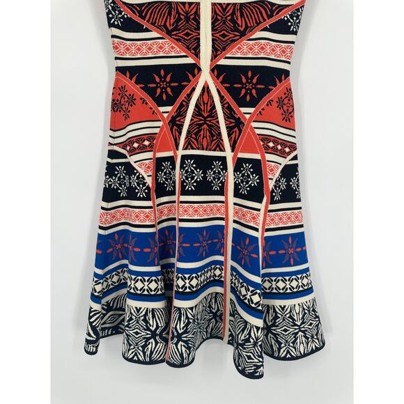 Diane Von Furstenberg Ilsa Sleeveless Fit and Flare Knit Dress Mini Geo Print - Picture 11 of 16